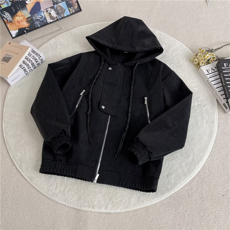 连帽皮衣夹克男款秋冬美式复古外套拉链短款棒球服JK93-P88,男装夹克,星座308B-2