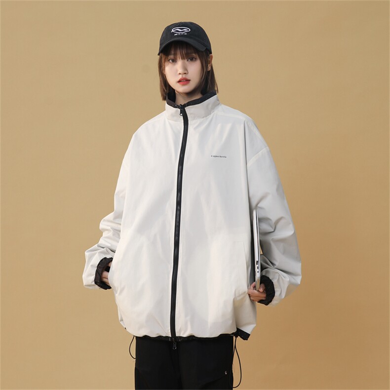 JK9026/P70两面穿休闲男外套春季宽松情侣运动ins百搭夹克两面服,男装夹克,电商A141