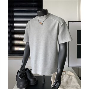 主推夏季新品2026玉米格半袖打底衫男士夏装短袖T恤上衣S408-特19图片