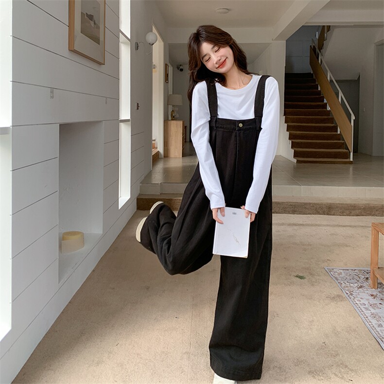 春款时尚简约显瘦背带裤2C122-103-P135-K205,女装连体裤,2C122