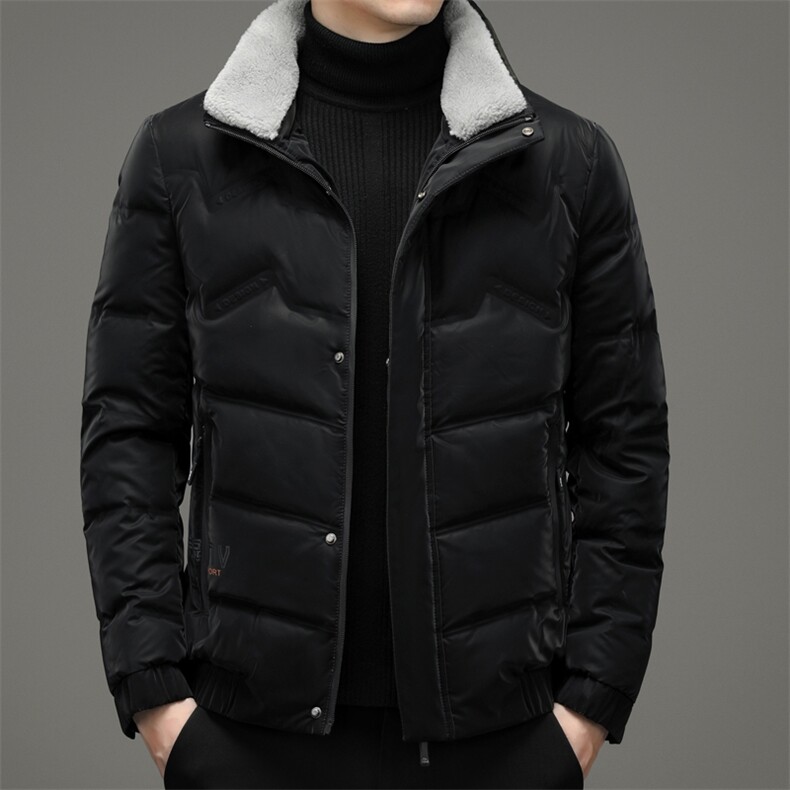 CAH1803钱塘2020-2中年男士商务休闲简约连帽冬季厚款羽绒服P215图片