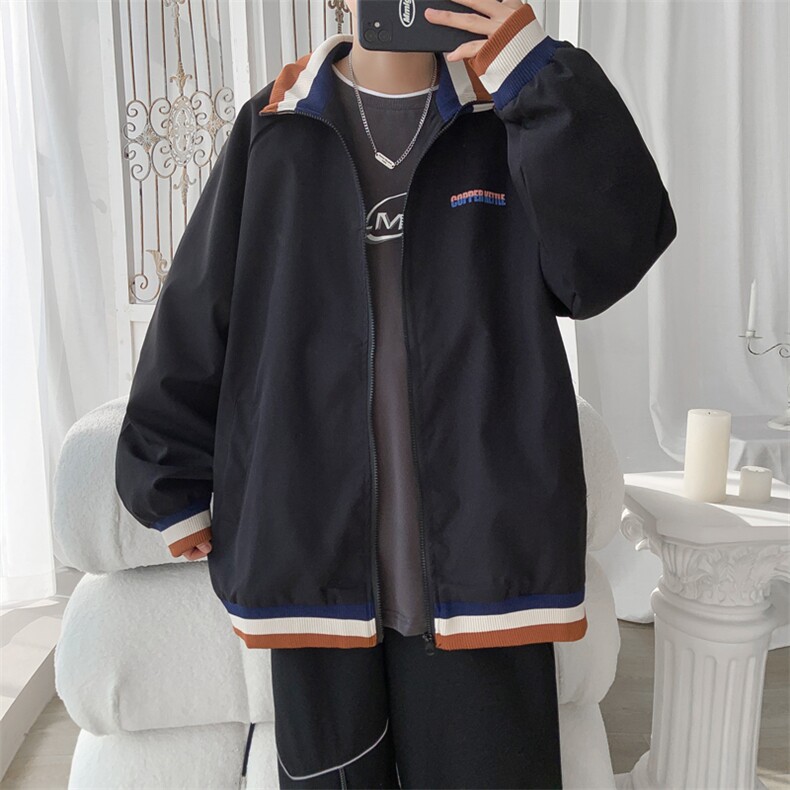 JK3012/P55春装潮流立领夹克男外套宽松大码上衣服男学生夹克衫,男装夹克,电商A141