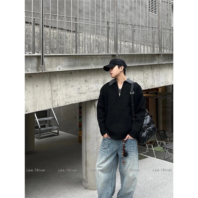 2025潮流潮牌宽松百搭男女情侣上衣针织衫小众高级设计感MYB96,男装针织衫/毛衣,星座516A