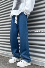 8XL-M牛仔裤男士直筒宽松特大码胖子阔腿裤男款长裤NZ110-P45控58，男装牛仔裤，电商D206-1