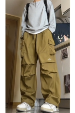 8XL-M刺绣冲锋裤男款大码春秋户外机能登山裤直筒阔腿裤KZ020P50，男装休闲裤，电商B312