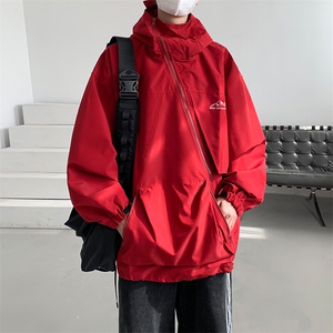 8XL-M 特大码春季Cityboy宽松冲锋衣夹克男女上衣外套男JK1310P85图片