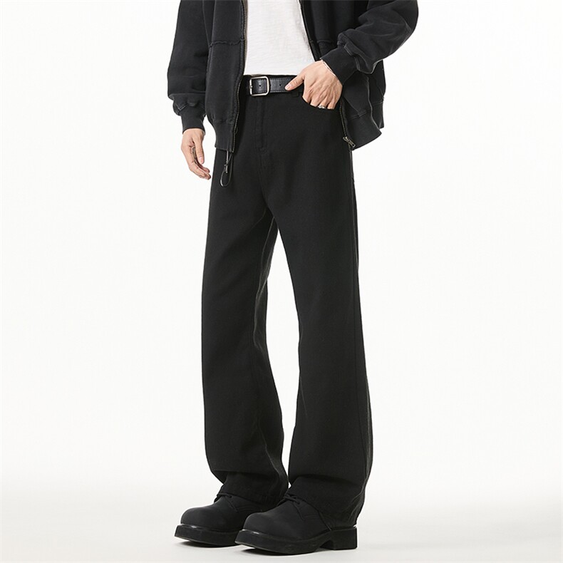 K050P35特批港风美式高街ins潮流百搭修身直筒微喇休闲牛仔裤,男装牛仔裤,星座304A-1