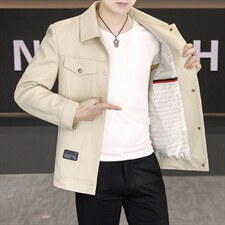 春季夹克男高品质翻领外套型男商务休闲百搭青年外套男S2605-P88，男装夹克，星座310B-3