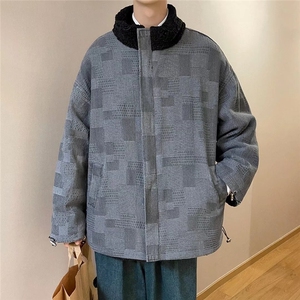 羊羔毛牛仔外套男冬装韩版J8126P95图片