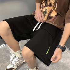 高街港风品质50棉包边细节大码短裤男DK007-P45-控68，男装牛仔裤，电商A021