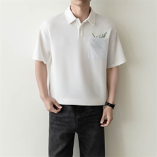 夏男翻领POLO衫拼色男休闲宽松休闲衬衣轻熟风A236-82563-P60，男装Polo衫，电商A236