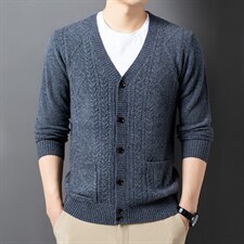 CA209610钱塘2020-2秋季新款商务休闲厚款中年男士羊毛衫P160，男装针织衫/毛衣，钱塘207-2