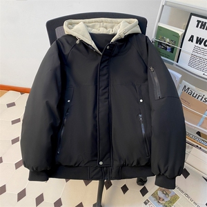 !潮流冬季连帽拉链加绒加厚棉衣情侣撞色棉服外套 MY5567-P78图片
