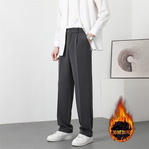 加绒加厚休闲长裤男秋冬季大码西装裤子217-2-HK2358-P45加绒55图片