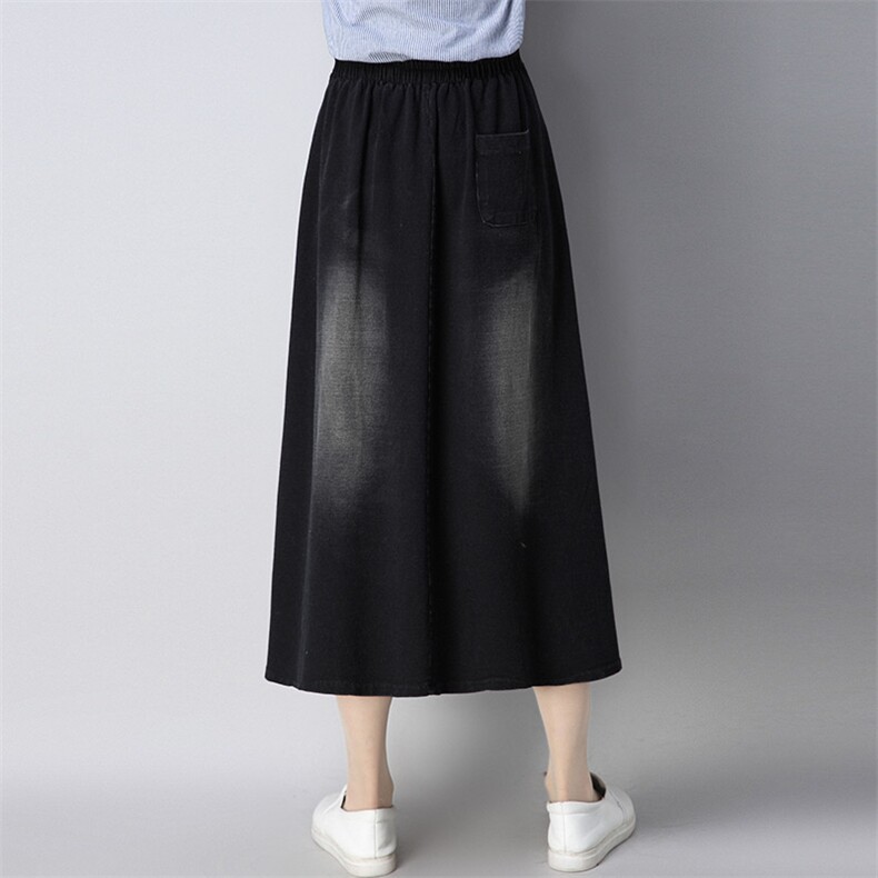 气质个性舒适简约休闲修身显瘦潮流纯色2024年春秋季中长款半身裙，女装半身裙，风姿绰