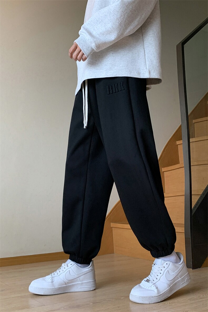 棉M-8XL秋季新款大码束脚潮流休闲卫裤109-K111-P55,男装休闲裤,星座109-1
