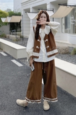 【档口有货】春装5569马甲两件套P165K248衬衫三件套P215K318，女装套装/套裙，2D112