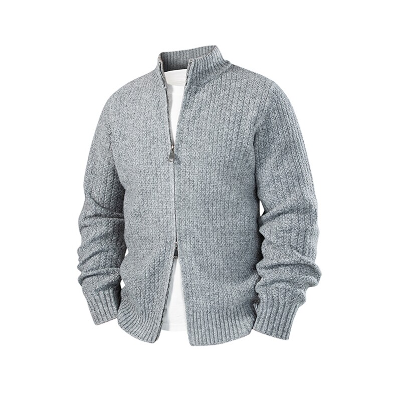 2025秋冬新立领百搭休闲青年长袖款男士针织开衫外套开衫，女装短外套，星座914