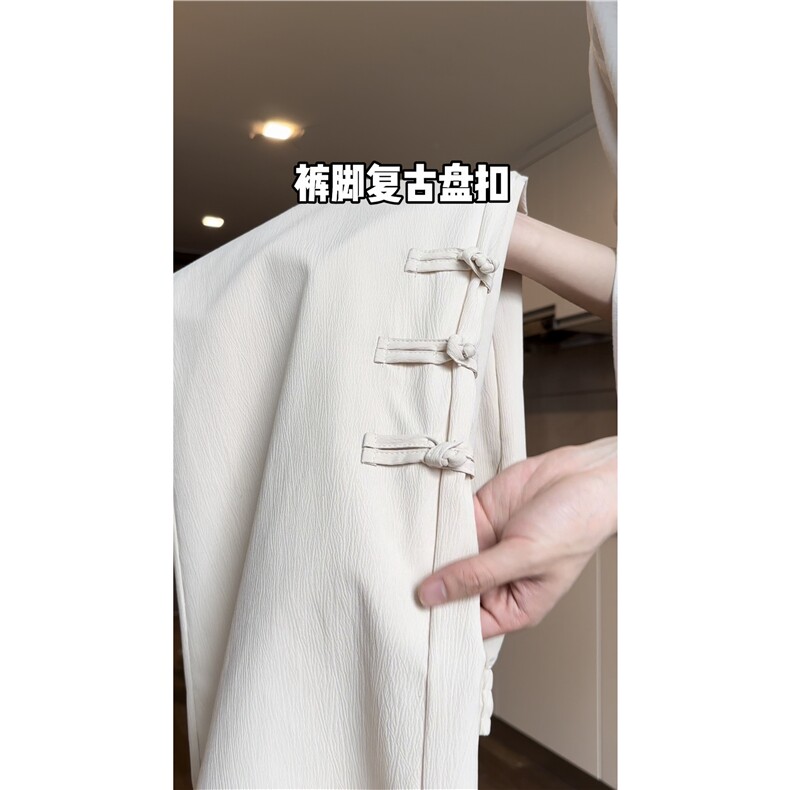 夏季新款风新中式盘扣宽松冰丝休闲西裤B315-K24045-特p30控58,男装休闲裤,电商B315