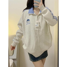 5497-P55原版做工刺绣+拉链+公仔内抽休闲卫衣薄款/加绒，女装卫衣/绒衫，星座617A-2