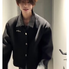 新款假两件工装外套男士韩版青年港风夹克休闲宽松上衣JKD639，男装夹克，星座516A