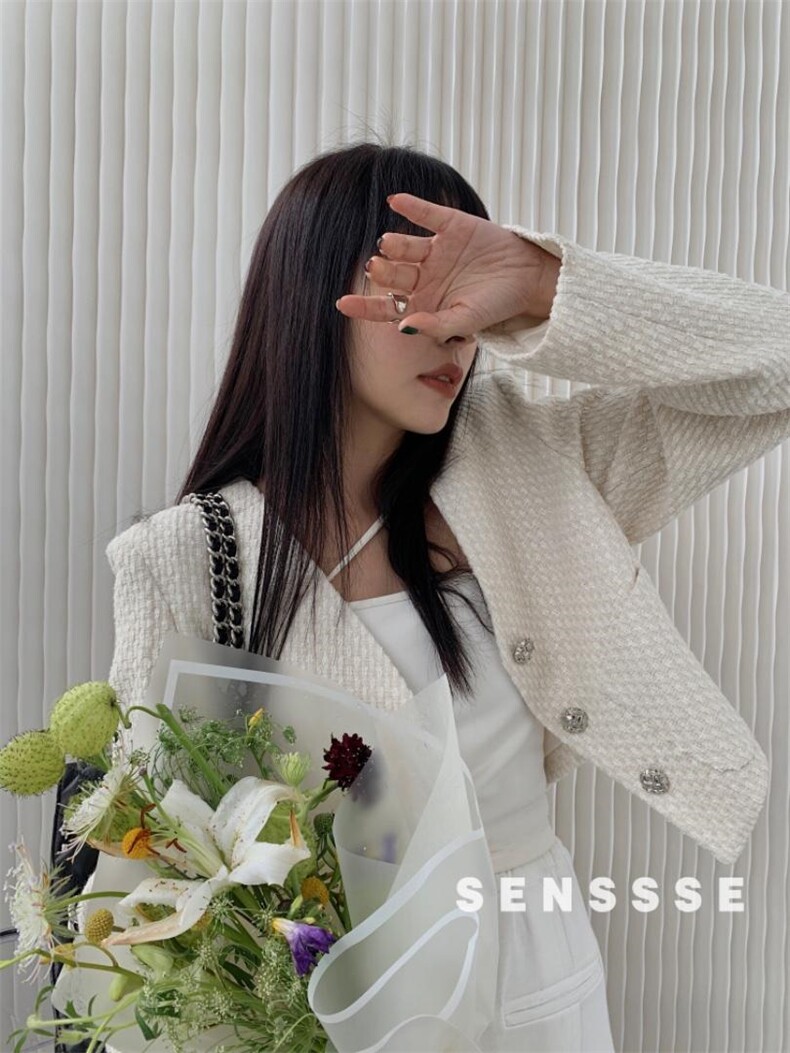 [现货]春款小香风短款百搭韩系外套，其它，SENSSSE