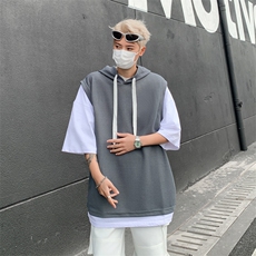 2024夏季新款小众宽松连帽卫衣男马甲夹背心外搭上衣男ST322-P30，男装卫衣，星座412-3