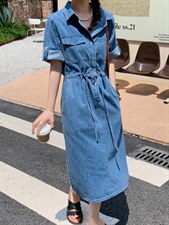 牛仔连衣裙，女装连衣裙，肆尔