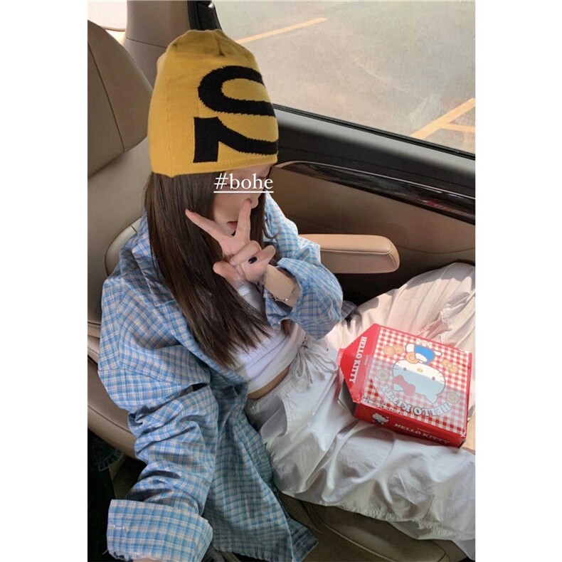 蓝色格子衬衫上衣男女2024新款夏季薄款慵懒休闲宽松衬衣防晒外套,男装衬衫,星座506A