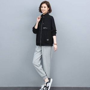 2022春季时尚简约大方气质优雅收腰显瘦休闲修身百搭潮流两件套，女装套装/套裙，丽影随形