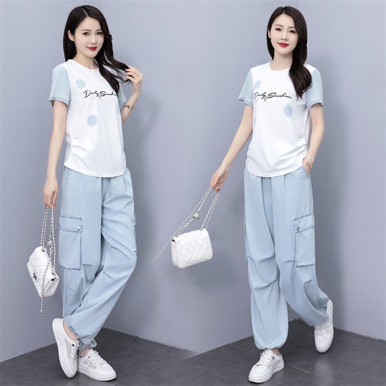 新品现货2025女装夏装新款休闲运动套装,女装套装/套裙,靓星雨