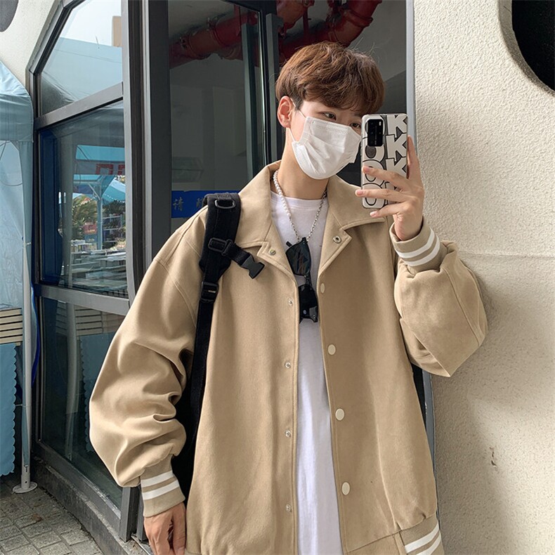 美式复古翻领棒球服男韩版宽松夹克外套男B289-JK702-P105,男装夹克,电商B289