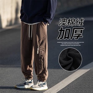 2024冬新款cityboy日系加绒加厚宽松束脚休闲运动裤 K253-P45控78图片