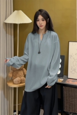 现货秋季肌理感V领卫衣男时尚打底衫大码长袖T恤T1704-特P25控48，男装T恤，电商A001