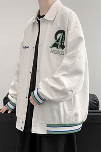 2023秋装新品潮刺绣设计夹克中性风男女韩版棒球服外套 8007-P85图片