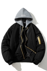 现货秋冬新款棉衣外套可拆卸帽子棒球服夹克，男装棉衣，电商A105