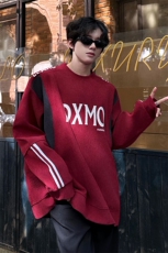 宽松休闲套头休闲慵懒感卫衣秋冬潮男华夫格卫衣常规P58加绒P68，男装卫衣，电商B319