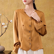 夏季新款简约女士新中式西服外套宽松百搭显瘦时尚休闲上衣，女装西装，朝贺羊绒
