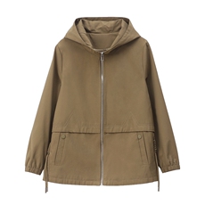 【现货】短外套春秋新款外套中年妈妈2025宽松休闲时尚连帽百搭，女装短外套，妃曼