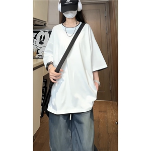 xZ116-T188-p20-控39M-5XL抖音拼接OVERSIZE 短袖二开恤夏季大码图片