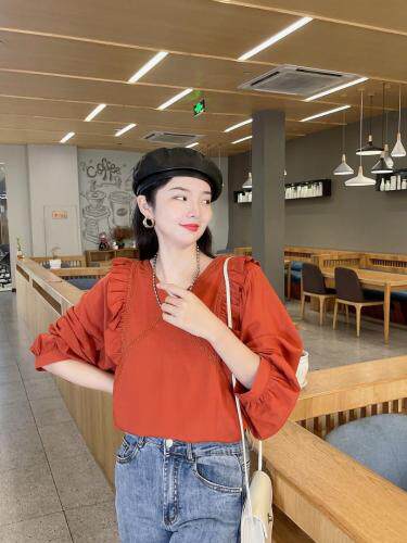 秋季新款木耳领上衣，其它，斐伦缇娜