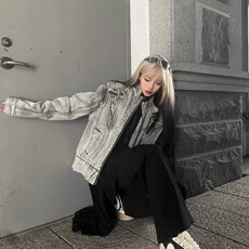 现货美式牛仔外套男女春秋季重工拼接cleanfit宽松夹克潮JK8636，男装工装外套，星座302B-2