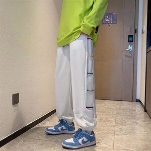 男士裤子男宽松百搭潮流排扣休闲裤K1009P28图片