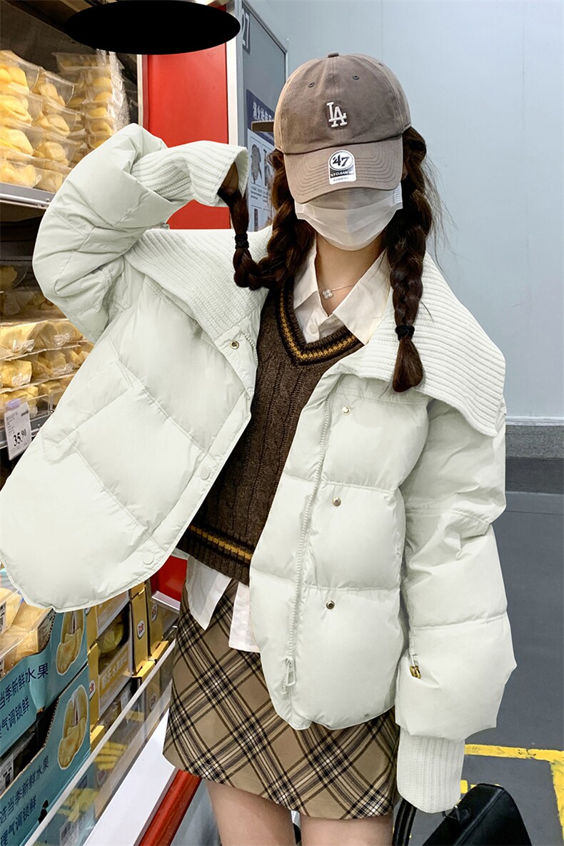 羽绒服女短款小个子加厚鸭绒时尚洋气冬2024年新款外套,女装羽绒服,诺蝶