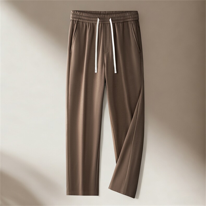 毛呢裤子男韩版秋冬新款加绒加厚九分西裤男士宽松垂感西装裤休裤，男装西服套装，星座505-2（原电商A260-1)