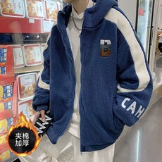 TOWN美式三条杠立领卫衣开衫男女秋宽松运动外套夹克潮507/P75，男装夹克，星座506