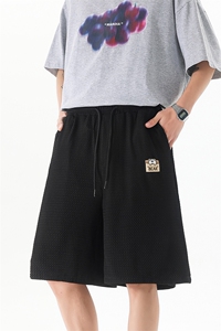 8XL-M 2025夏季特大码阔腿短裤男高街ins宽松垂感休闲裤DK1510P45图片
