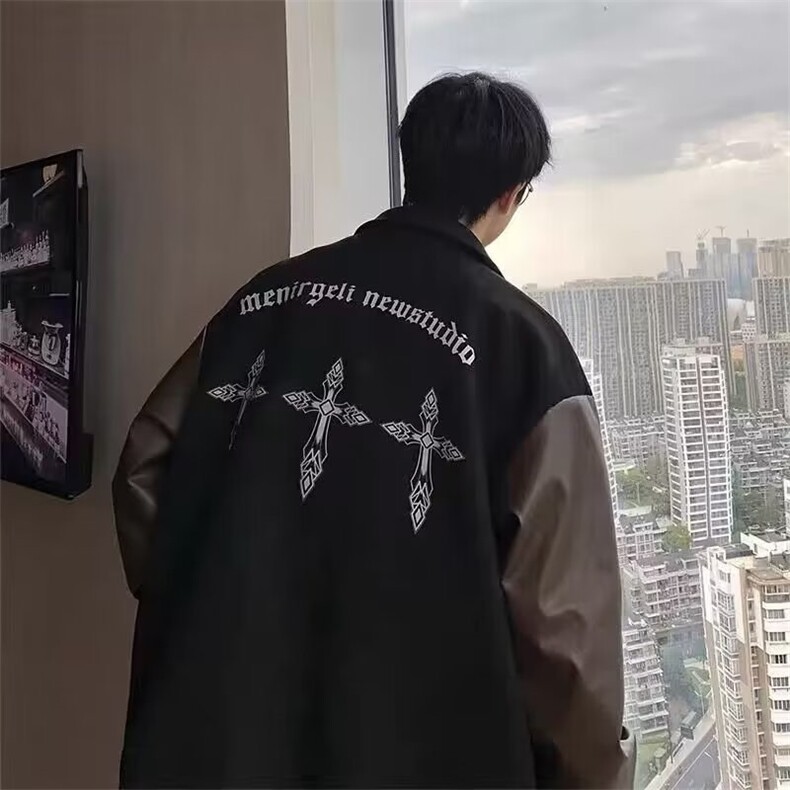 标准新款时尚ins男简约外穿青春流行纯色潮长袖潮流翻领夹克秋季,男装夹克,星座1210-1