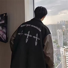 标准新款时尚ins男简约外穿青春流行纯色潮长袖潮流翻领夹克秋季，男装夹克，星座1210-1