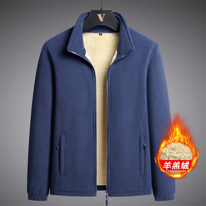 爆板摇粒绒夹克双面绒抓绒衣外套大码男装-加绒899-P55（M-8XL）,男装夹克,星座1105